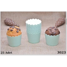 Makaron Su Yeşili Muffin Cupcake Kek Kalıbı 25 Adet Diğer
