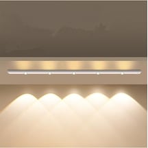 Hareket Sensörlü Slim Led Kabin Armatürü Dekoratif Dim Edilebilir Usb Şarjlı Aydınlatma Beyaz,