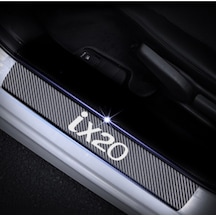 Hyundai Ix-20 Carbon Fiber Kapı Eşiği Yazısı Sticker Boya Koruma