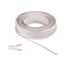 80 Metre 2x0,75 Beyaz Kırmızı Kodlu Kordon Kablo