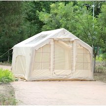 SHUFA Galaksi Serisi | 8 m² Şişme Bej Renk Kamp Çadırı - 4 Mevsim - Geniş & Şeffaf Tavanlı – 315 x 250 x 220 CM