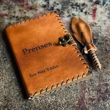 İsme Özel Prenses Deri Defter