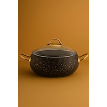 Granit Xxl Tencere 30 Cm 7.5 Litre, Gold Kulplu