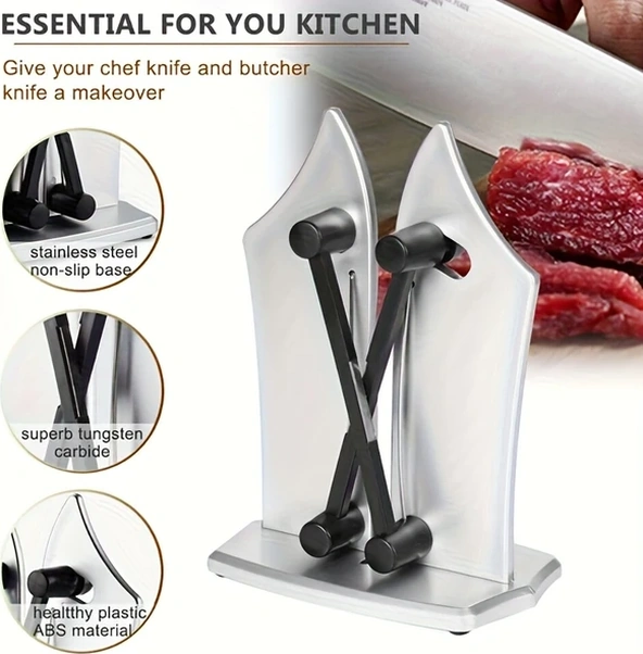 Hightower B-gümüş 1 Adet Profesyonel Bıçak Bileyici Dayanıklı Abs Evde Kolay Kullanım Tüm Bıçaklar İçin Pratik Kompakt Tasarım Hediye