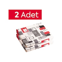 Tr Sandalye Oturum Minderi Desenli 40x40x4 Bağcıklı Çıkarılabilir Kılıflı Çökme Yapmaz Siyah 2'li Genel