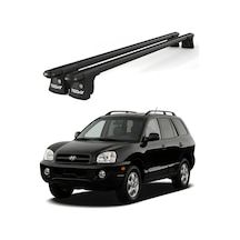 Trio-ı Hyundai Santa Fe 2006-2009 Uyumlu Siyah Kilitli Ara Atkı 120cm Port Bagaj Tavan Barı
