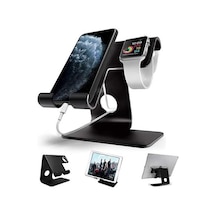 Metal Masa Üstü Telefon Tablet Akıllı Saat Tutucu Standı Telefon Tablet Standı