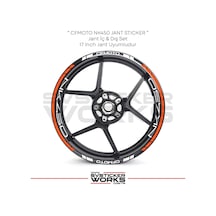 Cfmoto 450nk Jant Sticker Jant İç Yazı Ve Dış Şerit 24'lü Set Sticker Etiket