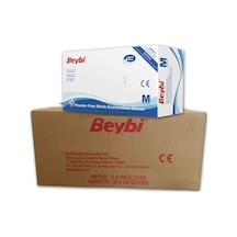 Beybi Pudrasız Mavi Nitril Muayene Eldiveni 20 x 100'lü