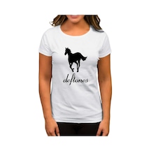 Deftones Pony Beyaz Kadın Tişört Beyaz