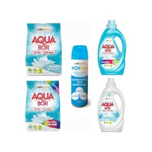 Doğal Çamaşır Deterjanı Aquabor Renkliler Ve Beyazlar İçin 148 Yıkama+ Bortam Dezenfektan 500 Ml