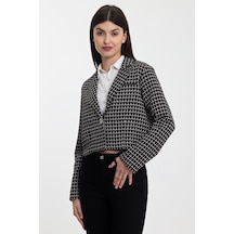 Alexandergardı Desenli Crop Ceket B24-21401 001