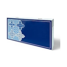 Biggdesign Blue Tile Tavla, Çizilmez Zeminli, Mıknatıslı Mdf Kasa, 2 Kat Vernik Cilalı