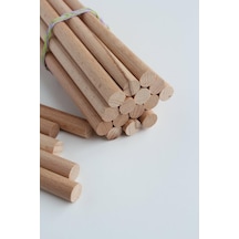 Alyones 24mm Çapında 10'lu Tahta Çubuklar, 30cm Uzunlukta Genel