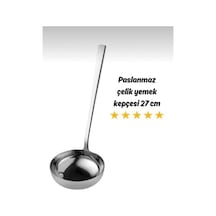 Paslanmaz Çelik Çorba Kepçesi Yemek Kepçesi 27cm