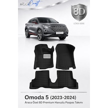 Otocraft Omoda 5 2023-2024 Araca Özel 8d Havuzlu Oto Paspas Takımı Siyah Tam Set 3 Parça