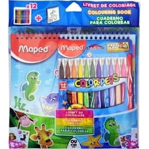 Maped Jungle Keçeli Kalem 12 Li+Boyama Kitabı