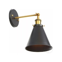 Dylight Retro Rustik Metal Dekoratif Mafsallı Duvar Aplik-dy00137 Siyah
