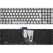 Hp Uyumlu Pavilion 15-aw007nt Z9b04ea , 15-aw008nt Z9b05ea Klavye Tr Işıklı Gümüş - Büyük Enter