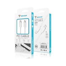Teknonet 20W Qc 3.0A Plastik 100 Cm Type-C Hızlı Şarj Ve Data (537118638)