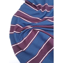 Lacivert Bordo Beyaz Enine Çizgili İnce Esnek Triko Örme Kumaş Hırkalık & Kazaklık 170x280cm-12791 Lacivert,bordo,beyaz