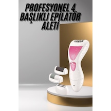 Ayak Törpü Başlıklı Epilatör Aleti 4 Başlıklı Taşınabilir Şarjlı Epilasyon Cihazı Mh-hs1086-7036