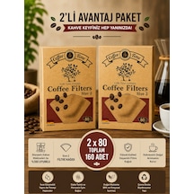 Kahve Filtre Kağıdı No:2 80'li 2'li Paket Kahverengi