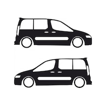 Peugeot Partner Tepe Arka Kelebek Cam Sticker