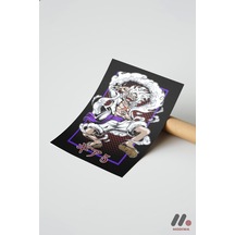 One Piece Luffy Gear 5 Poster, Çerçevesiz Yüksek Kalite Duvar Afişi - Anime Severlere Özel Hediye