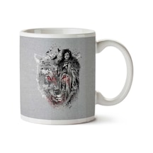 Jon Snow Dire Wolf And Crows Game Of Thrones İki Tarafı Baskılı Kupa Bardak