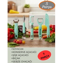 5 Parça Mutfak Seti Sebze Soyacağı Soyacak, Konser Açacak, Şişe Açacağı, Oyacak, Bıçak Meyve Bıçağı Diğer