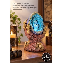 4 Adet Polyester Dragon Penceli Led Figür Led Işıklı, Polyester Malzeme, Alk2343 Model, Ejderha Dragon Figure Light
