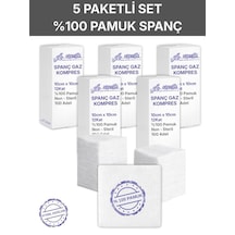 Spanç Gazlı Bez 10x10cm 12 Katlı 500 Adet - Yüksek Emici, Yapışmayan, Nefes Alabilir %100 Pamuk Yara Pansuman Pedi