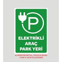 Elektrikli Araç Park Yeri Levhası , Aliminyum Metal Levha