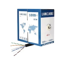 Hubrendy Sh Powermaster Pm-8256 23 Awg 0.56 Mm Cca 305 Metre Dış Mekan Siyah Cat6 Kablo