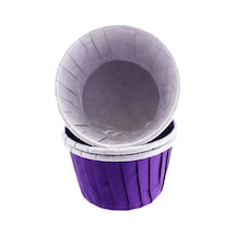 Cupcake Kalıbı Büyük Boy Düz Renk 62x40 Mm 50 Adet Mor
