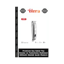 Premium Saç Sakal Tüy Kesme Ve Temizleme Makinesi 600mah Günlük Şarjlı Modern