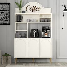 Lyon Kahve Köşesi 120cm - Krem / Altın