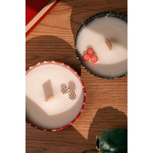 El Yapımı Yılbaşı Temalı %100 Soya Wax Mum Seti-3179