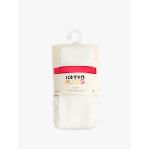 Koton Dokulu Külotlu Çorap Ekru 5wkg80128aa Ekru