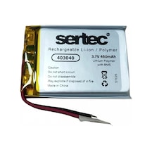 Sertec 403040 3.7v 450 Mah Li-polymer Pil Devreli/1.5a