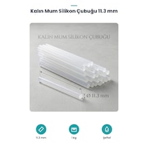 Kalın Mum Silikon Çubuğu - 11.3 Mm Şeffaf - 1 Kilogram