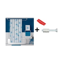 Banyo Duş Perdesi 7085 110x200 Perde Borusu Askı Aparatı 90x130 Hediyeli Çok Renkli