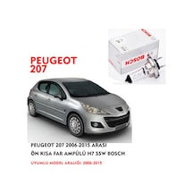 PEUGEOT 207 2006-2015 ARASI ÖN KISA FAR AMPÜLÜ H7 55W BOSCH