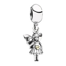 Nur Silver Sallantılı Gümüş Melek Gümüş Charm Nur-bl12483