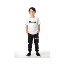 Fyk Kids Erkek Çocuk Think Yazı Baskılı Yazlık Alt-üst Takım Beyaz