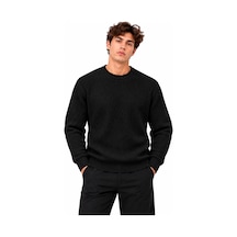 Erkek Bisiklet Yaka Uzun Kolu Triko Kazak B27001 Siyah-aw19