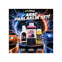 Araç Parlaklık Seti 3 Lü Pembe Köpük, Demir Tozu Ve Jant Temizleyici, Hızlı Cila