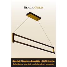 Orion Gold Lineer Led Sarkıt Avize Kumandalı Dim Edilebilir Yukarı & Aşağı Işık Sarı Işık