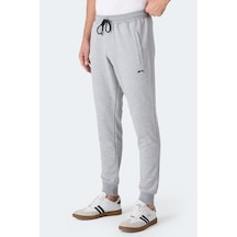 Slazenger Frenzy Erkek Fermuar Cepli Gri Eşofman Altı Gri